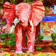 Las Vegas Pink Elephant Art Print