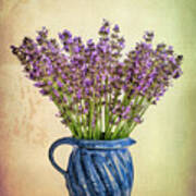 Lavender In Vase Art Print