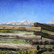 Leadville Colorado Mountain Fence Art Print