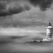 Lighthouse Early Fog Art Print