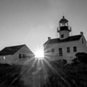 Lighthouse Sun Flare Art Print