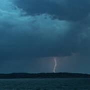 Lightning Over Long Island Sound  8140043 Art Print