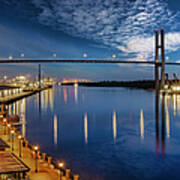 Lights On The Savannah River Art Print