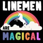 Linemen Are Magical Art Print