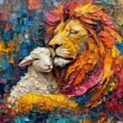 Lion And The Lamb Art Print