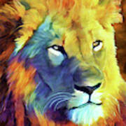 Lion-light Art Print