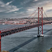 Lisbon Bridge Art Print