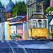 Lisbon Yellow Tram 28 Art Print