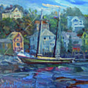 Little Green Schooner, Smith Cove, Gloucester Art Print