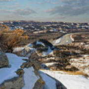 Little Missouri Viewed From Overlook At Theodore Roosevelt National Park - North Unit Art Print
