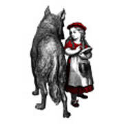 Little Red Riding Hood And The Wolf Art Print