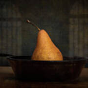 Lone Pear In Cast Iron 1 Art Print