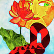 Lotus Sun And Pose Art Print