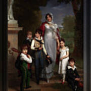 Louise-antoinette-scholastique Gueheneuc With Her Children By Francois Pascal Simon Gerard Art Print