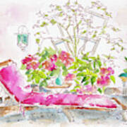 Lounging Chez Pauline Mas St Antoine Art Print