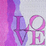 Love In Hot Pink And Purple Art Print