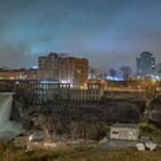 Low Clouds Over High Falls Art Print