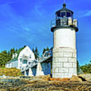 Low Tide At Marshall Point Lighthouse Art Print