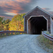 Low's Covered Bridge In Guilford Maine Art Print
