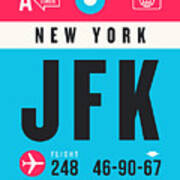 Luggage Tag A - Jfk New York Usa Art Print