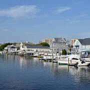Luxury Homes Line A New England Waterway Art Print