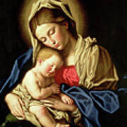 Madonna And Child By Il Sassoferrato Art Print