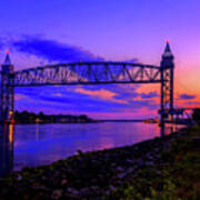 Magical Sunset At The Cape Cod Railroad Bridge Art Print