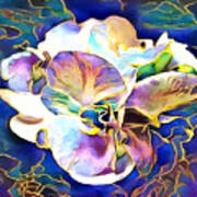 Magnolia Flower Abstract Digital Painting2 Art Print