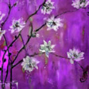 Magnolia Tree Branch Madness Painting Art Print