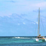 Maho Bay Catamaran - St. Maarten Art Print