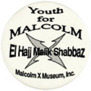 Malcolm X Button Art Print