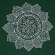 Mandala-green Art Print