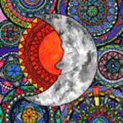 Mandala Moon Art Print
