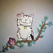 Maneki-neko Cat Japanese Legend Art Print