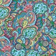 Maravska - Bright Colorful Zentangle Pattern Art Print