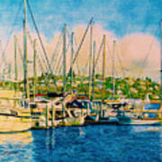 Marina Del Rey Afternoon Art Print