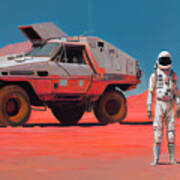 Mars Car Art Print