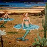 Mermaids Traveling Art Print