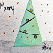 Merry Christmas Tree 1 Art Print