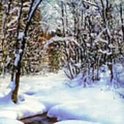 Michigan Snowscene Art Print