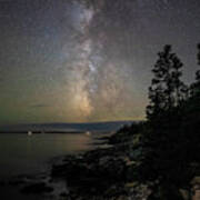 Milky Way Over Acadia Western Point Art Print
