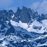 Minarets And Snow, Mammoth Summit, Mammoth Lakes Art Print