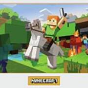 Minecraft Poster Jigsaw Puzzle by Jose Alberto - Pixels