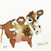 Mini Cow 9 Art Print