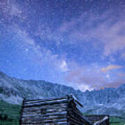 Mining Ruins And Milky Way Art Print