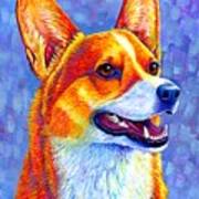 Mischief Maker - Colorful Pembroke Welsh Corgi Dog Art Print