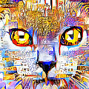 Missy The Day Dreamer Cat In Contemporary Vibrant Colors 20200927 V2 Art Print
