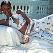 Model Beverly Johnson Wearing Arpeja Art Print
