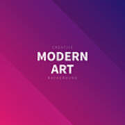 Modern Abstract Background - Pink Gradient Art Print
