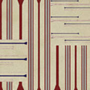 Modern African Ticking Stripe Art Print
